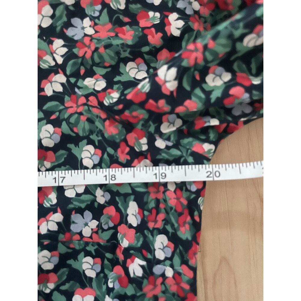 J. Crew x Liberty Sarah Floral Perfect Shirt long sleeve/Black/10 - Picture 6 of 8